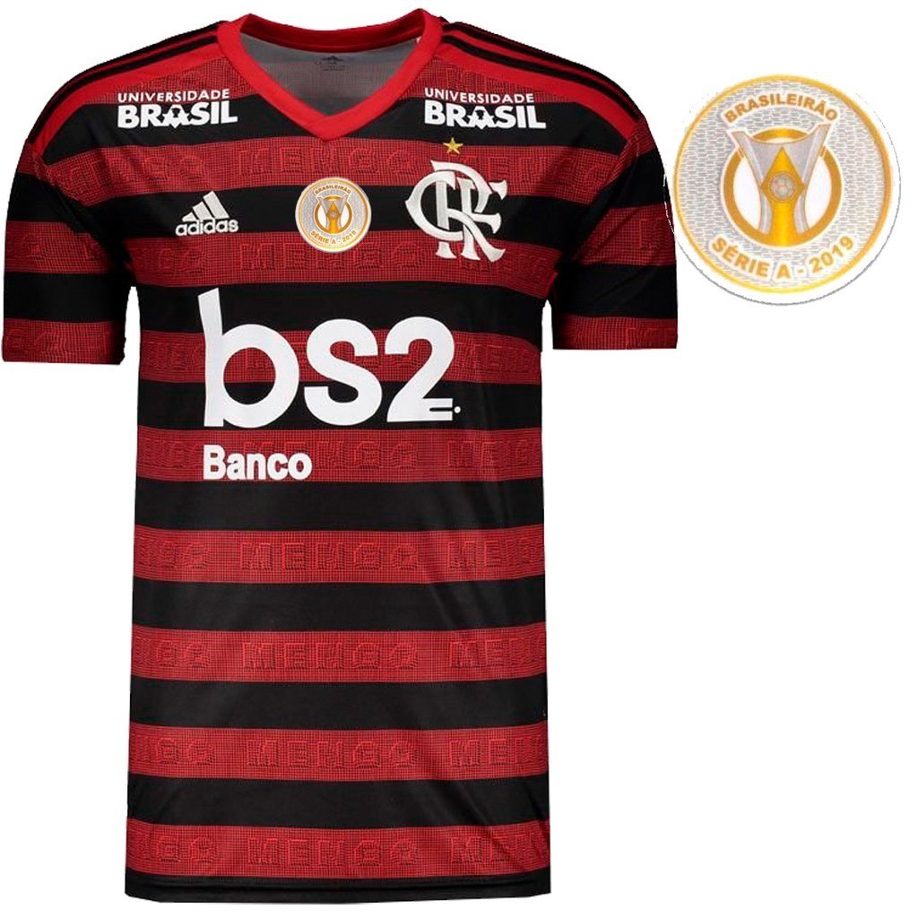 Camisa Flamengo Adidas Jogo 1 2019 - Brasileirão 2019